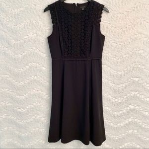 Ann Taylor | Black Sleeveless A-line Midi Dress